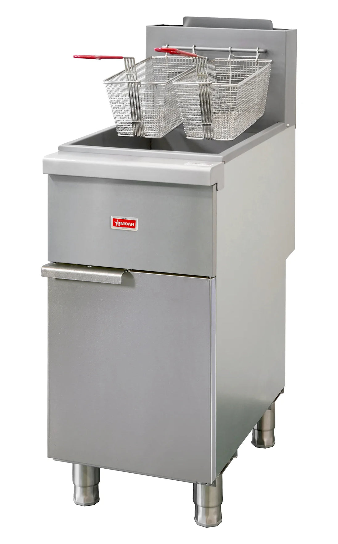 Omcan CE-CN-F4-LP 40-50 lb tube-fired liquid propane floor fryer