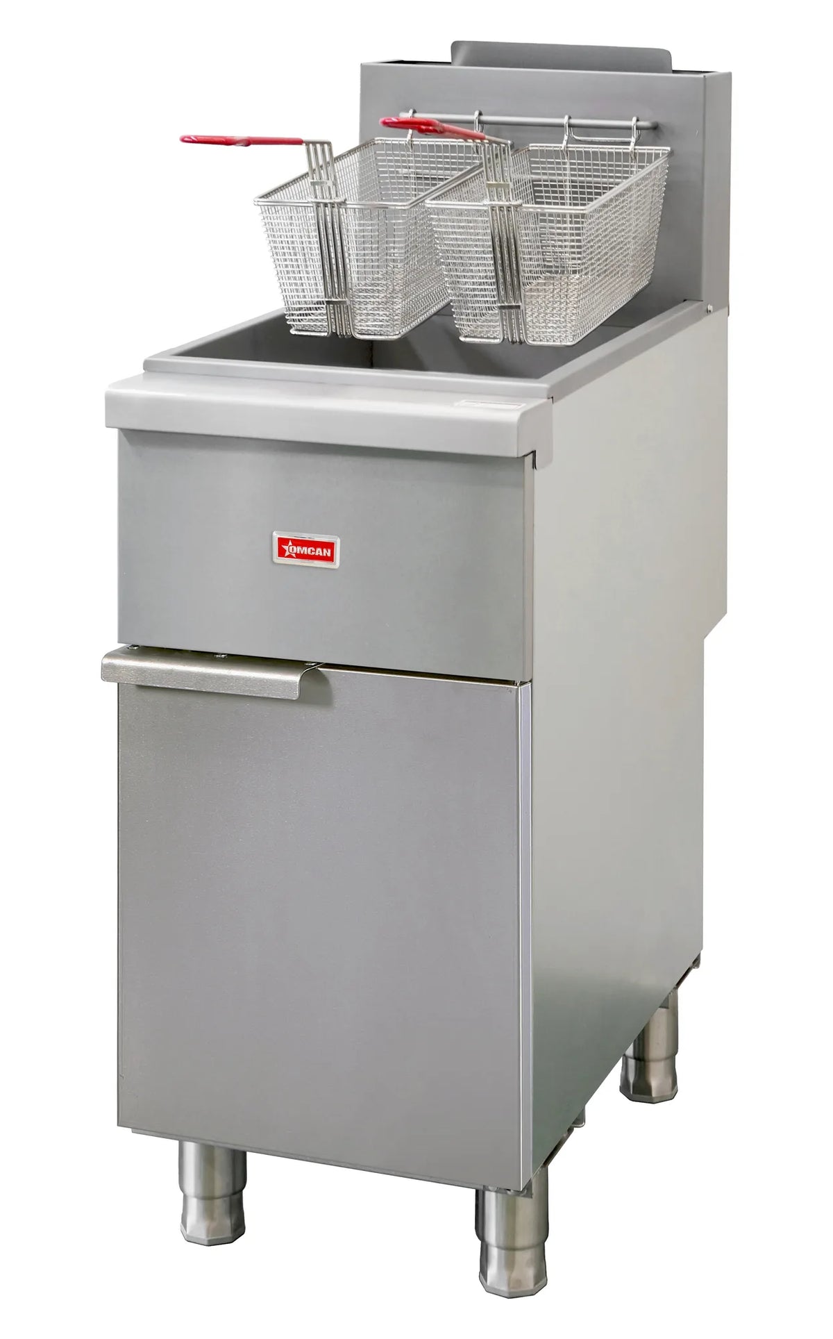 Omcan CE-CN-F4-LP 40-50 lb tube-fired liquid propane floor fryer
