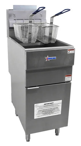 Omcan CE-CN-0023-FP 35-40 lb liquid propane floor fryer