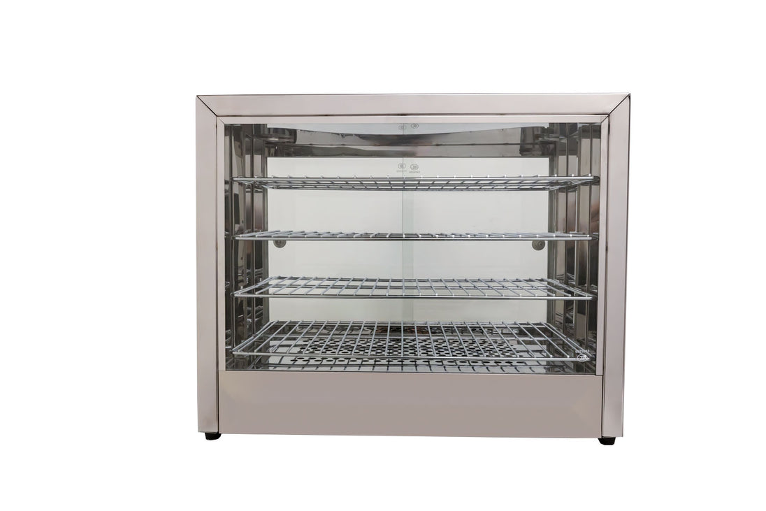 Omcan DW-CN-0641 25 inch four shelf countertop display warmer