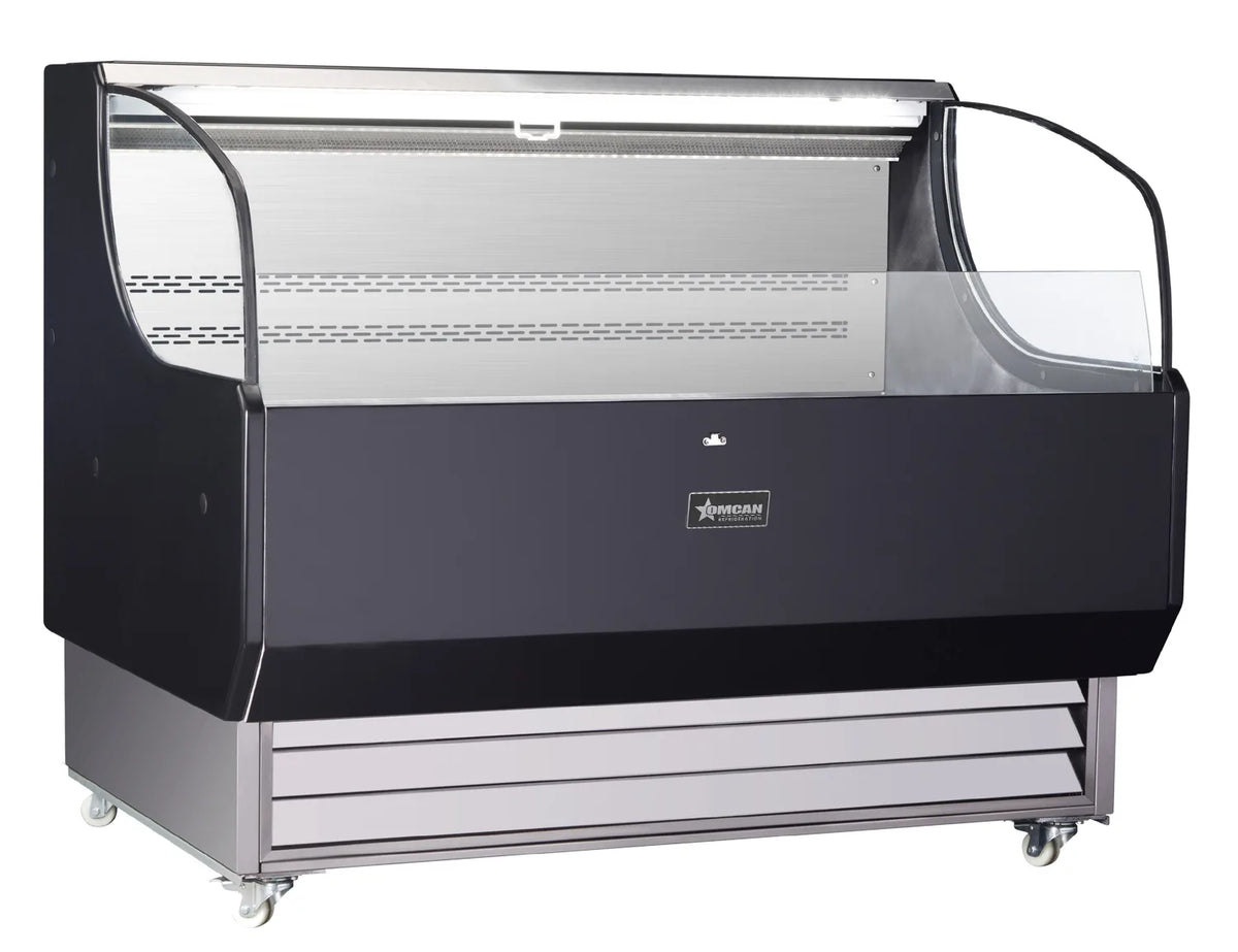 Omcan RS-CN-0370-L 52 inch black grab and go open refrigerated floor display case
