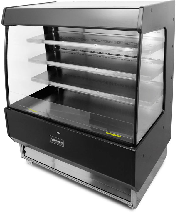 Omcan RS-CN-0770 51 inch black grab and go open refrigerated floor merchandiser