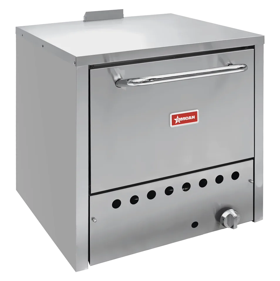 Omcan PE-CN-36P26 single chamber countertop natural gas pizza oven