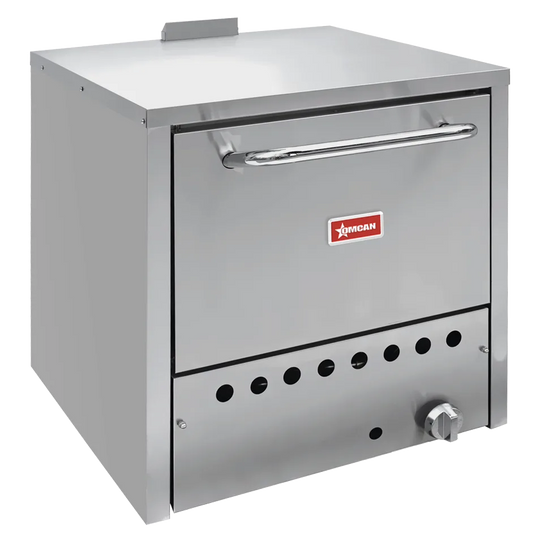 Omcan PE-CN-36P26 single chamber countertop natural gas pizza oven