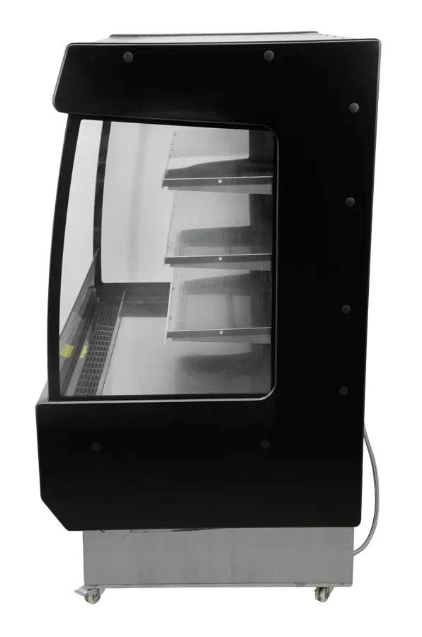 Omcan RS-CN-0770 open refrigerated merchandiser angle view