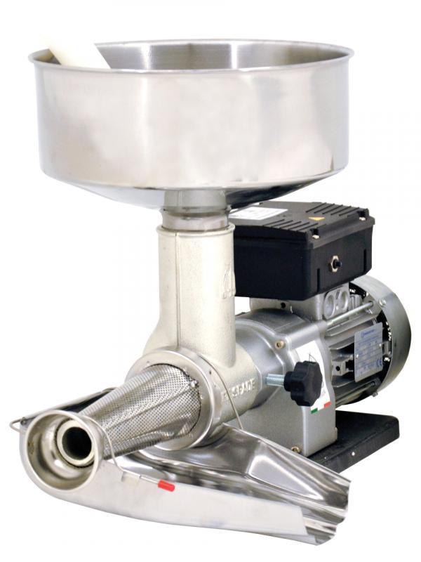 Omcan TS-IT-0150 electric tomato squeezer with stainless steel hopper