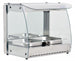 Omcan FW-CN-0066-C 22 inch countertop heated display case with curved glass