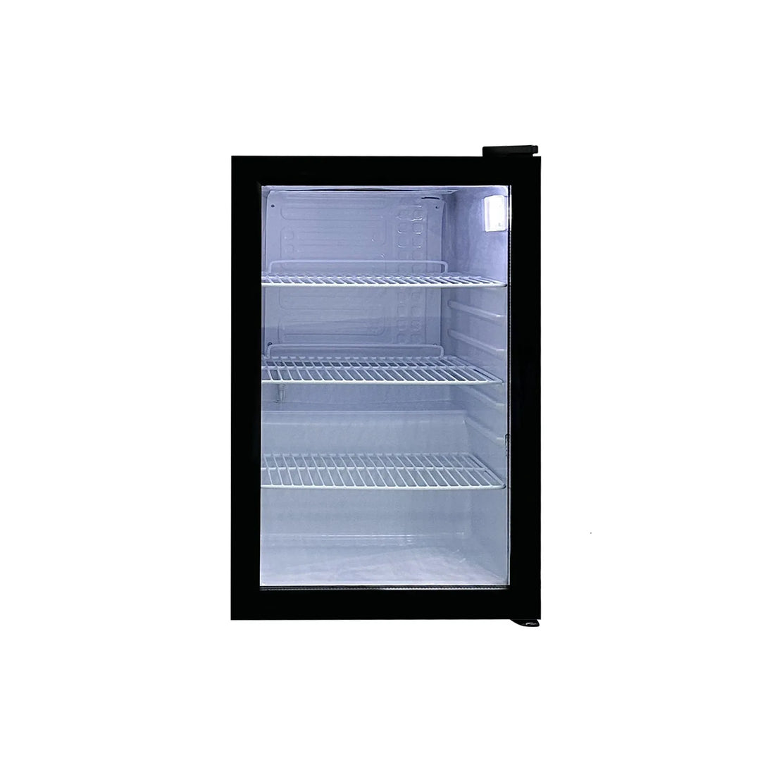 Omcan RS-CN-0068 19 inch black one glass door countertop display refrigerator