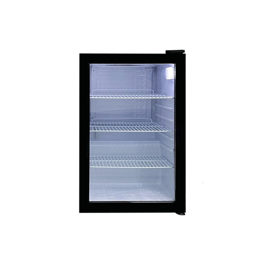 Omcan RS-CN-0068 19 inch black one glass door countertop display refrigerator