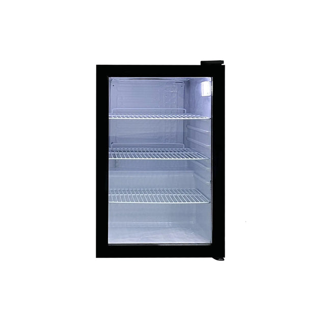 Omcan RS-CN-0068 19 inch black one glass door countertop display refrigerator