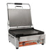 Omcan PG-CN-0679-F single panini grill with smooth 12 x 15 inch cast iron plates
