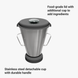 Omcan BL-BR-0006 6 L stainless steel countertop blender with removable cutting unit