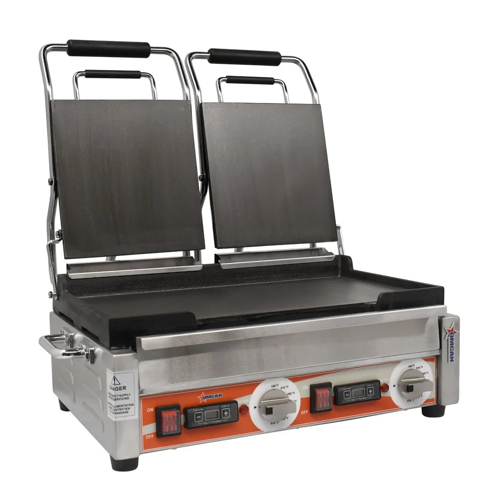 Omcan PG-CN-0711-FT double panini grill alternate view