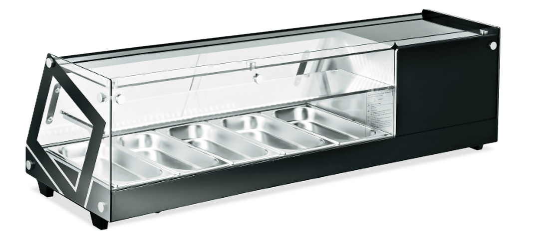 Omcan RS-CN-0064 refrigerated sushi showcase flat glass