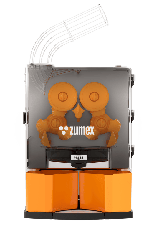 Zumex Essential Basic countertop automatic citrus juicer in orange