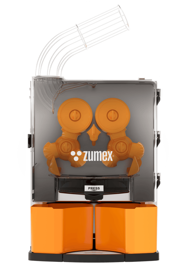 Zumex Essential Basic countertop automatic citrus juicer in orange