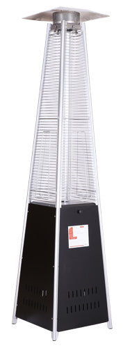 Omcan PH-CN-2270-P pyramid propane patio heater with powder coated body and wheels