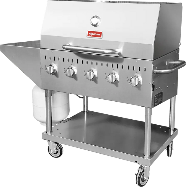 Omcan CE-CN-0036-S LP outdoor BBQ grill alternate view
