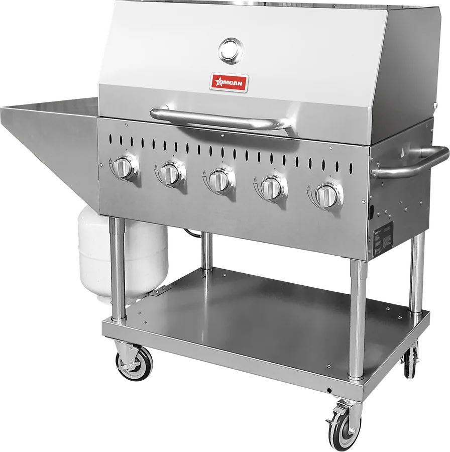Omcan CE-CN-0036-S LP outdoor BBQ grill alternate view