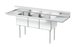 Omcan 25273 three tub sink tub detail