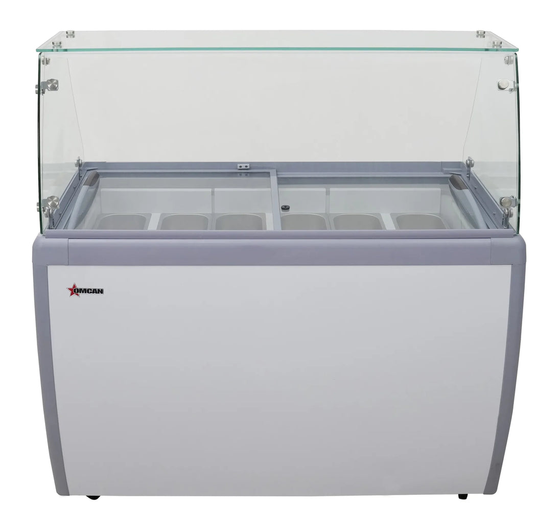 Omcan FR-CN-0009 50 inch nine pan gelato dipping cabinet