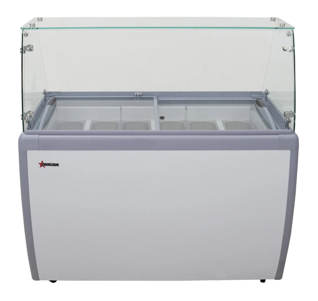 Omcan FR-CN-0009 50 inch nine pan gelato dipping cabinet