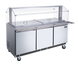 Omcan PT-CN-1778-S-HC 72 inch refrigerated salad bar cold food table with sneeze guard