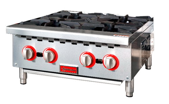 Omcan CE-CN-HP24-M 24 inch countertop gas hot plate with four burners