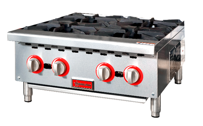 Omcan CE-CN-HP24-M 24 inch countertop gas hot plate with four burners