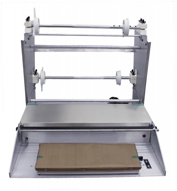 Omcan SE-US-0533-D two-roll wrapping machine with mounting axles