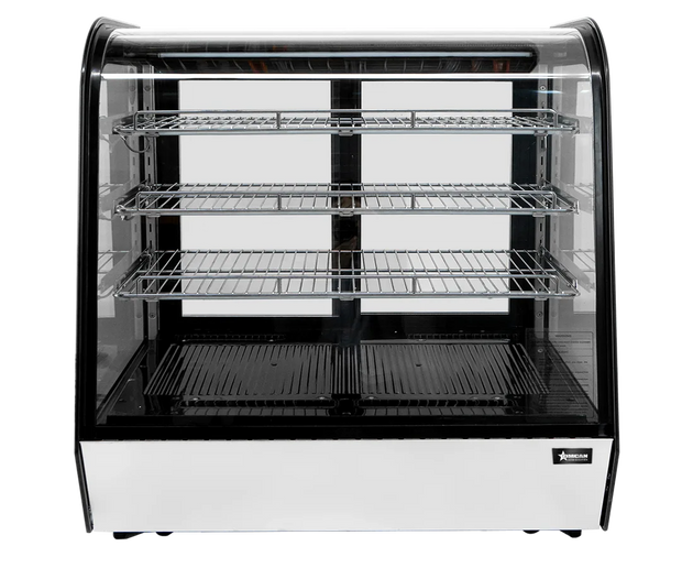 Omcan RC-CN-0225C 48 inch curved glass countertop refrigerated display