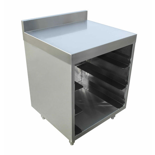 Omcan 44595 stainless steel flat top glass rack storage unit