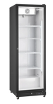 Omcan RE-CN-0450B 26 inch black one glass door display refrigerator with LED light
