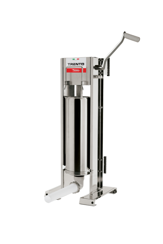 Omcan 48168 Trento manual sausage stuffer vertical and horizontal gear drive