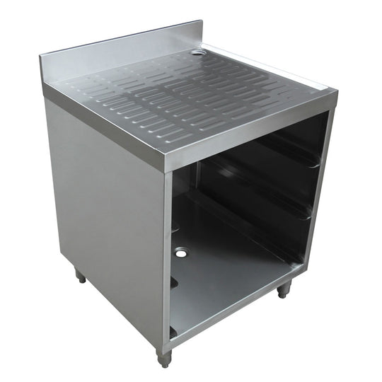 Omcan 44596 stainless steel corrugated top glass rack storage unit