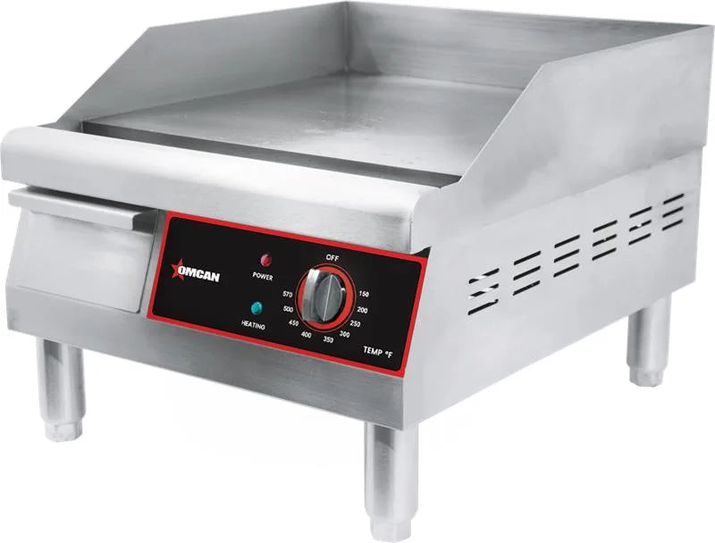 Omcan CE-CN-0405 16 inch countertop stainless steel electric griddle