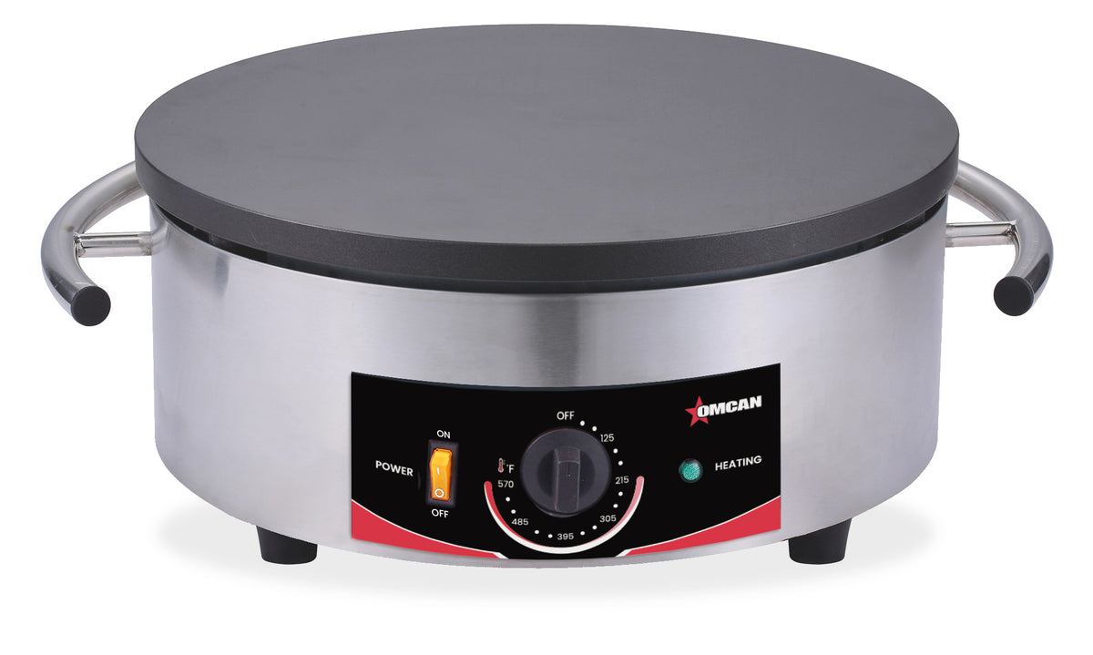 Omcan CE-CN-0400R 16 inch portable round electric cast iron crepe maker