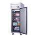 Dukers D28AF reach-in freezer recessed door handle and control detail