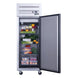 Dukers D28AR reach-in refrigerator interior with four adjustable shelves