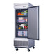 Dukers D28F reach-in freezer recessed handle and digital control detail