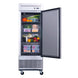 Dukers D28R reach-in refrigerator interior with four adjustable wire shelves