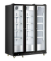 Omcan RE-CN-1200B 60 inch black three glass door display refrigerator