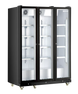 Omcan RE-CN-1200B 60 inch black three glass door display refrigerator