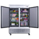 Dukers D55R two door reach-in refrigerator in a commercial kitchen
