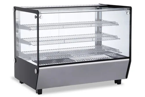 Omcan DW-CN-0160-5 square glass countertop display warmer alternate view