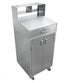 Omcan 43470 24 inch stainless steel mobile receiving desk