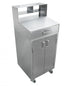 Omcan 43470 24 inch stainless steel mobile receiving desk
