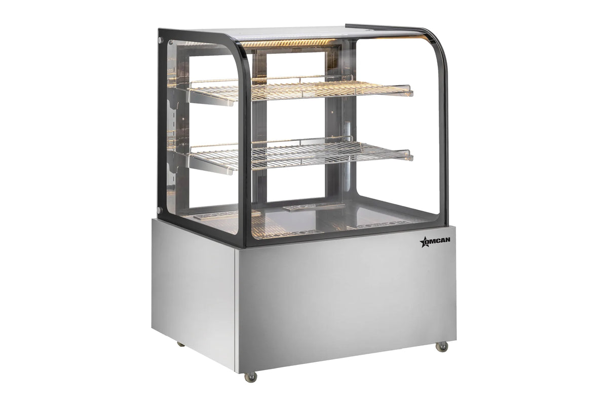 Omcan DW-CN-0270-R 37 inch curved glass floor model display warmer