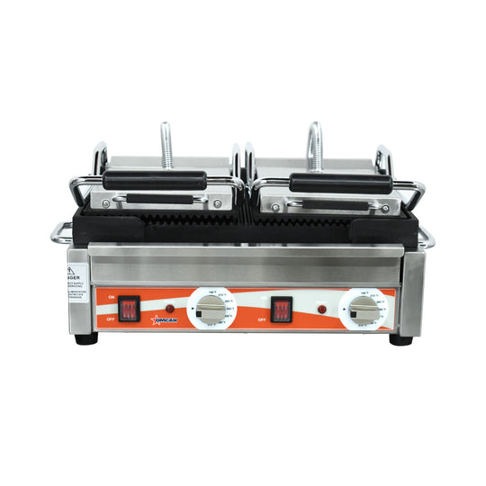 Omcan PG-CN-0711-R double panini grill alternate view