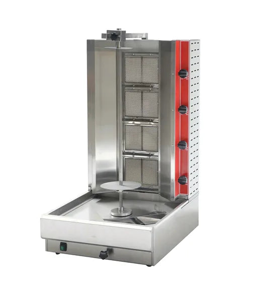 Omcan CE-CN-KB-4 gas doner kebab machine with four infrared burners